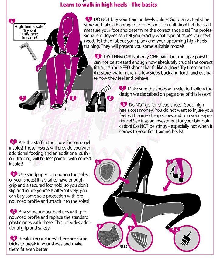 How to learn and practice to walk and move in high heels