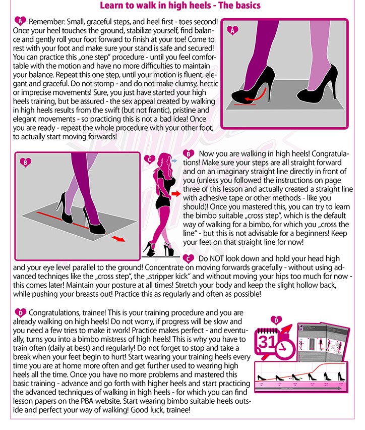 How to learn and practice to walk and move in high heels