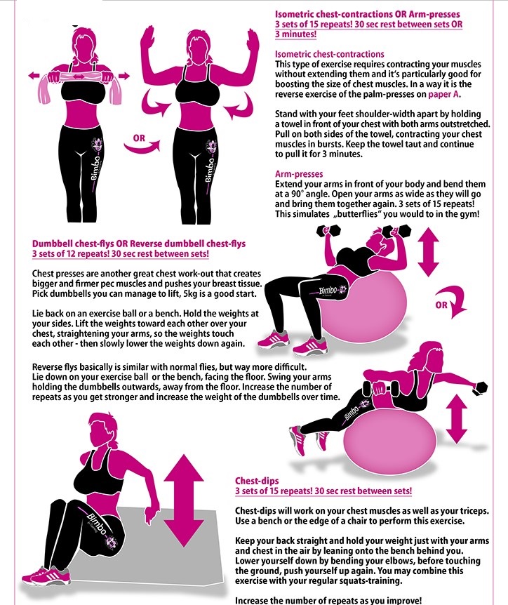 Workout and training to get the tits of a bimbo into shape