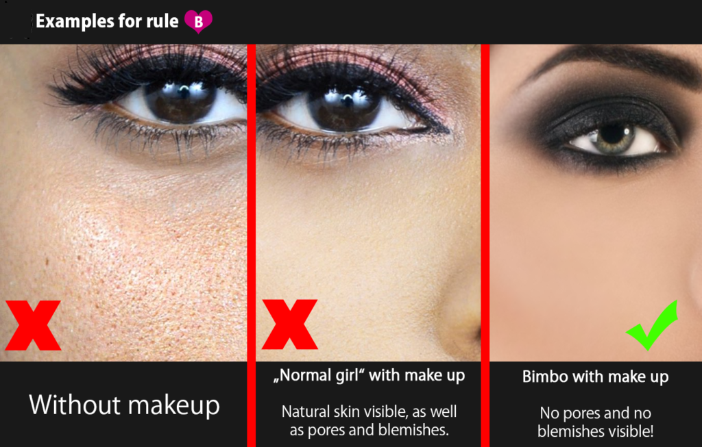 The 5 basic rules for bimbo make up