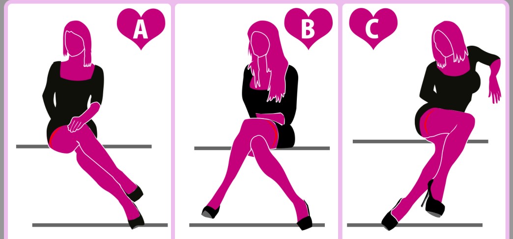 坐姿心機：優雅中帶著撩人暗示“How a bimbo should sit-Crossing legs”