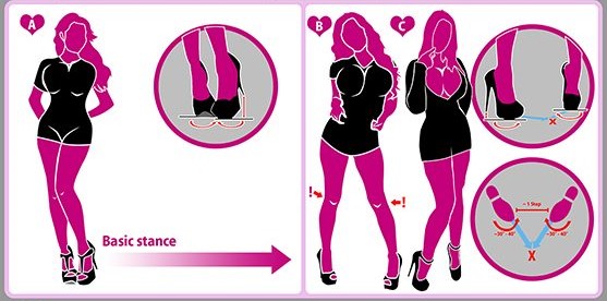 鸽子站姿：甜美又無法抗拒的姿態How a bimbo should stand- “The pigeon-toed stance”
