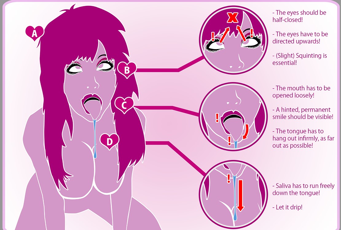 表情基礎：打造標誌性的誘惑神情“The bimbo countenance- Ahegao for bimbos”