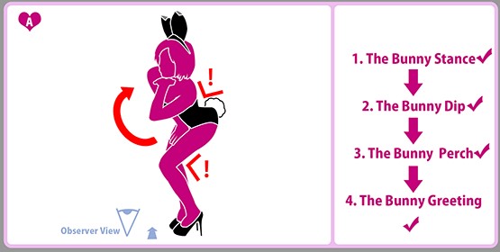 兔系问候：尤物开场的第一个诱惑瞬间“The bunny moves – The bunny greeting (blow a kiss)”